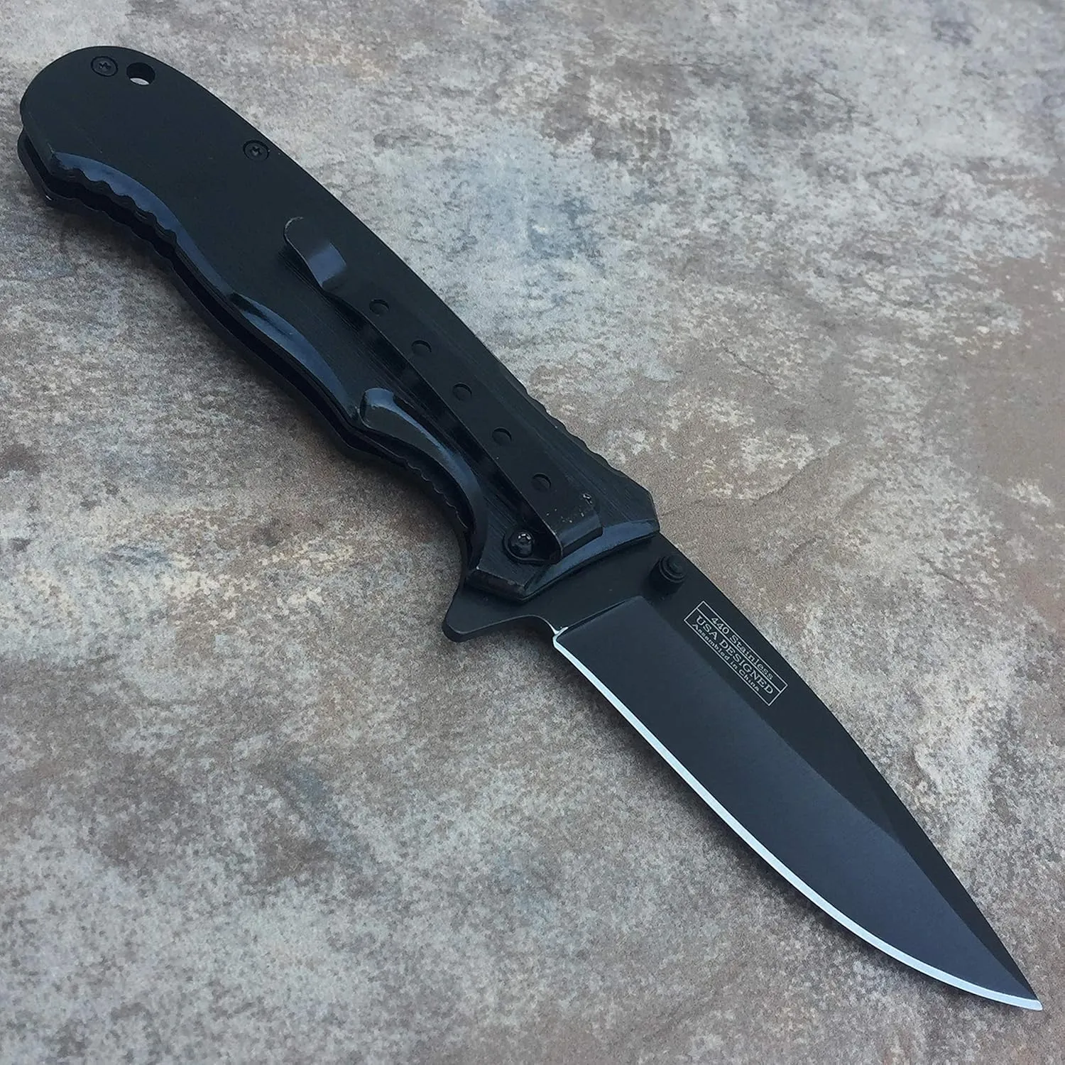 Falcon KS32236 Tactical Survival Folding Knives for Men - Best EDC Camping & Hiking Knife with a Wood Handle and Sharp Blade.