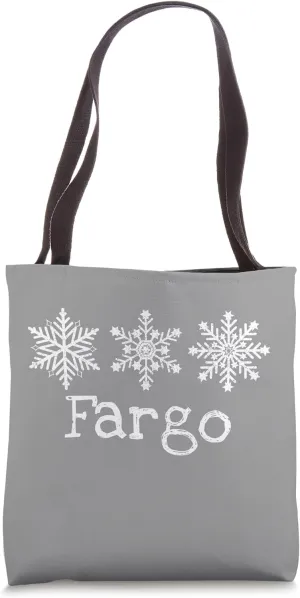 Fargo North Dakota Winter Sports Snowflakes Carnival Rustic Tote Bag