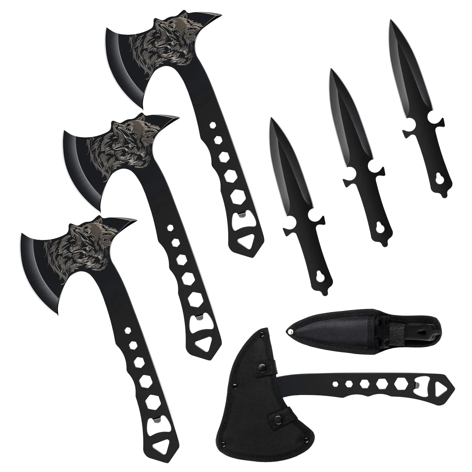 Fenrir Dread Wolf Throwing Axe Set