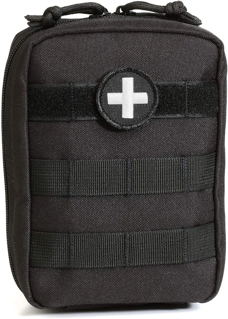 First Aid Molle Pouch - Heavy Duty IFAK Pouch - Empty Medical Pouch Ideal for Military Use EMTs Law Enforcement Camping and Hiking - Med Pouch for Optimal Organization