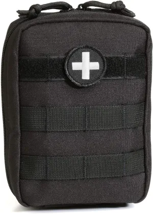 First Aid Molle Pouch - Heavy Duty IFAK Pouch - Empty Medical Pouch Ideal for Military Use EMTs Law Enforcement Camping and Hiking - Med Pouch for Optimal Organization