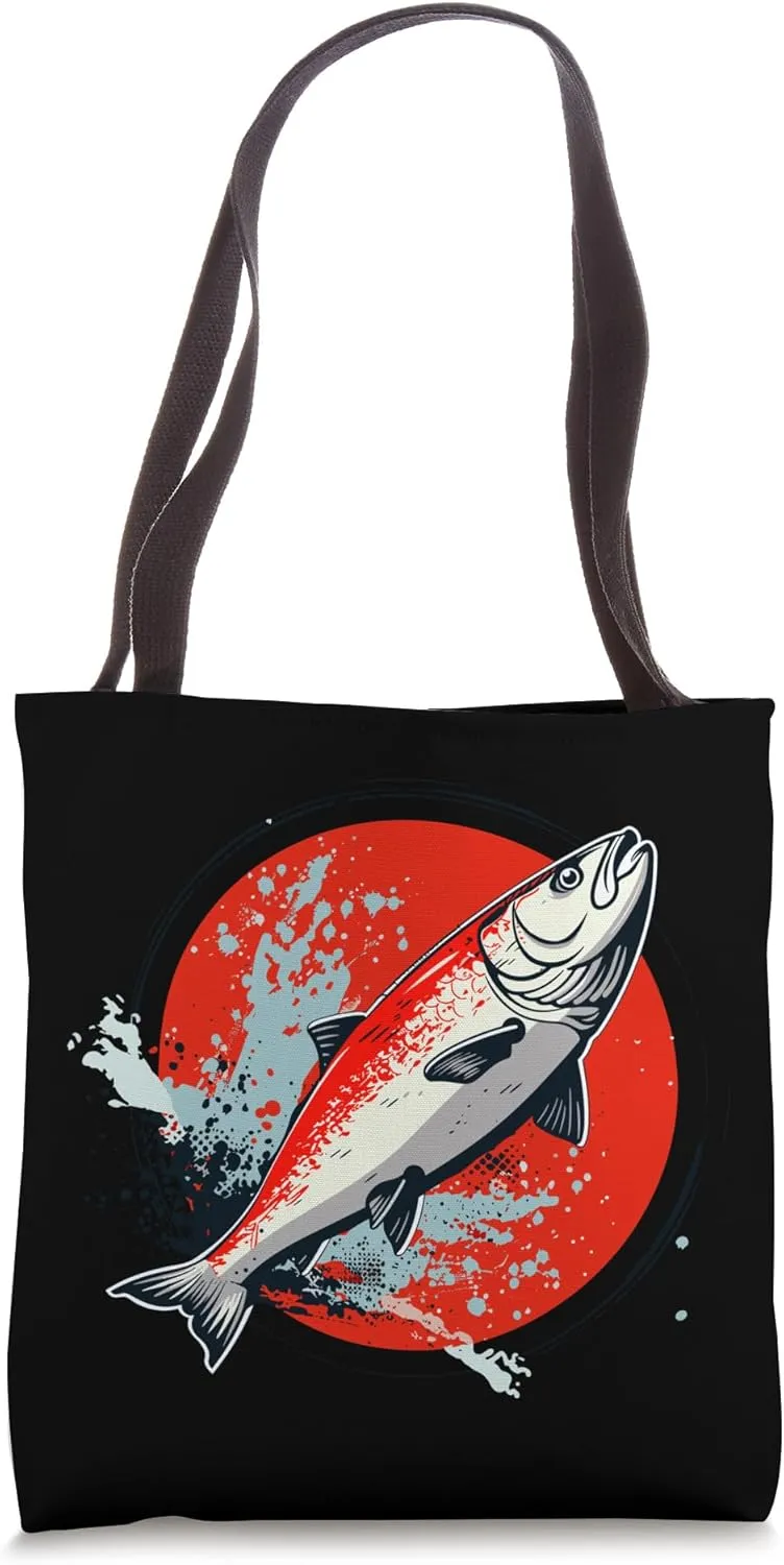 Fish Graphic Fishery Ice Fishing Tote Bag