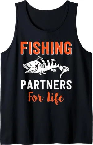 Fishing Partners For Life, Trout Fishing, Couples Fishing Tank Top