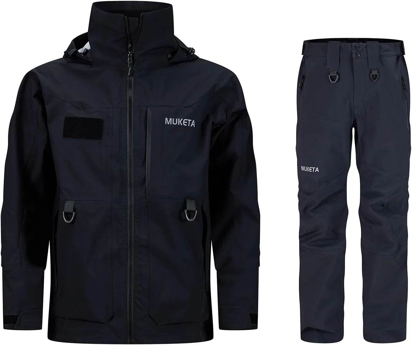 Fishing Rain Suit Breathable and Waterproof Wading Jacket Bib Pants Set Pro All Weather Gear