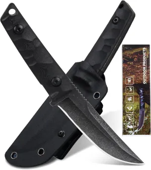 Fixed Blade Knife with Kydex Sheath,3.93" Blade G10 Handle for Outdoor Hiking Camping Knife Gifts for Men