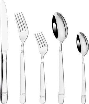 Flatware Sets Cutlery Set 5/20/30/40Pcs Stainless Steel Knife Fork Spoon Mixed Silverware Cutlery Sets Party Western Food Cutlery Set Kitchen Dinnerware Tableware Sets,30Pcs