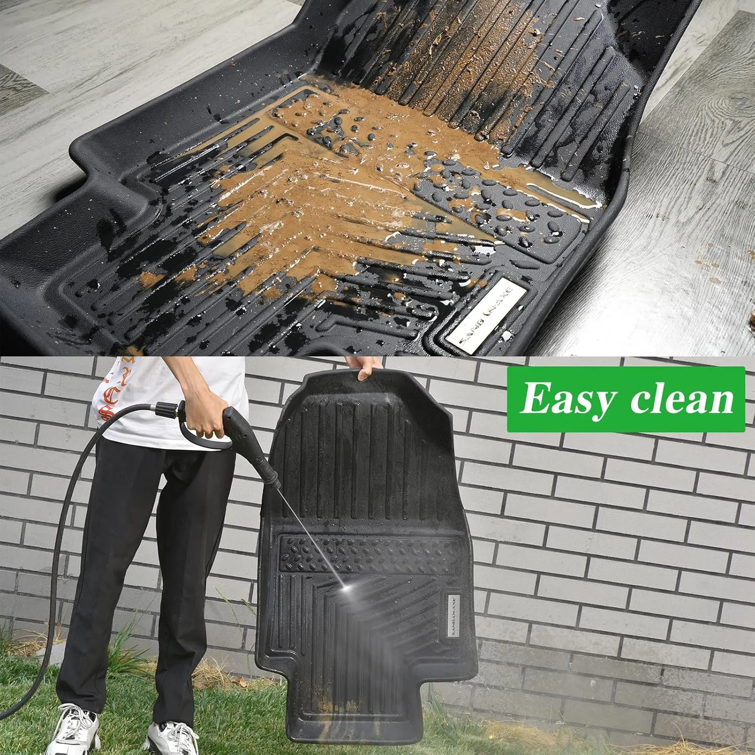 Floor Mats & Trunk mat for 2021-2024 2025 Chevrolet Suburban 8 Seats with 2nd Row Bench Seats（not fit 7 Seats）/GMC Yukon(Only Fit XL)，TPE Floor Liners & Trunk mat for Chevy Suburban