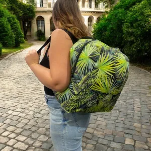Fold Up Backpack Island Palm Green