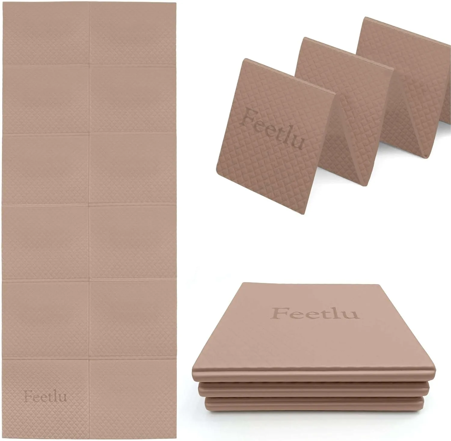 Foldable Yoga Mat, 6mm Thick, Lightweight, Anti-Slip, and Easy to Store – Perfect for Travel, Yoga, Pilates, Home Workouts, and Floor Exercises