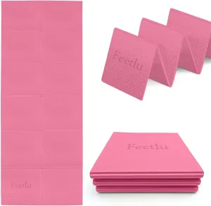 Foldable Yoga Mat, 6mm Thick, Lightweight, Anti-Slip, and Easy to Store – Perfect for Travel, Yoga, Pilates, Home Workouts, and Floor Exercises