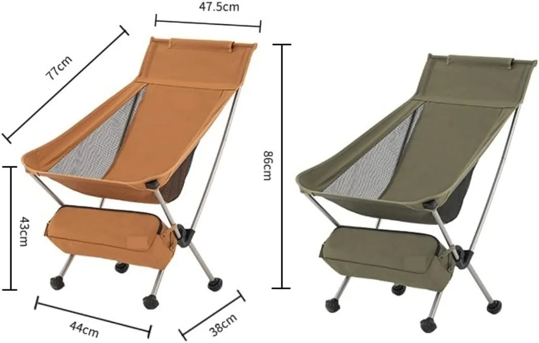 Folding Camping Ultralight Backpack Camping Chair Travel Hiking Foldable Portable Outdoor Beach Backpack Seat, Breathable Double-Sided Mesh Chairs Foldable(Green,44 * 38 * 86cm)