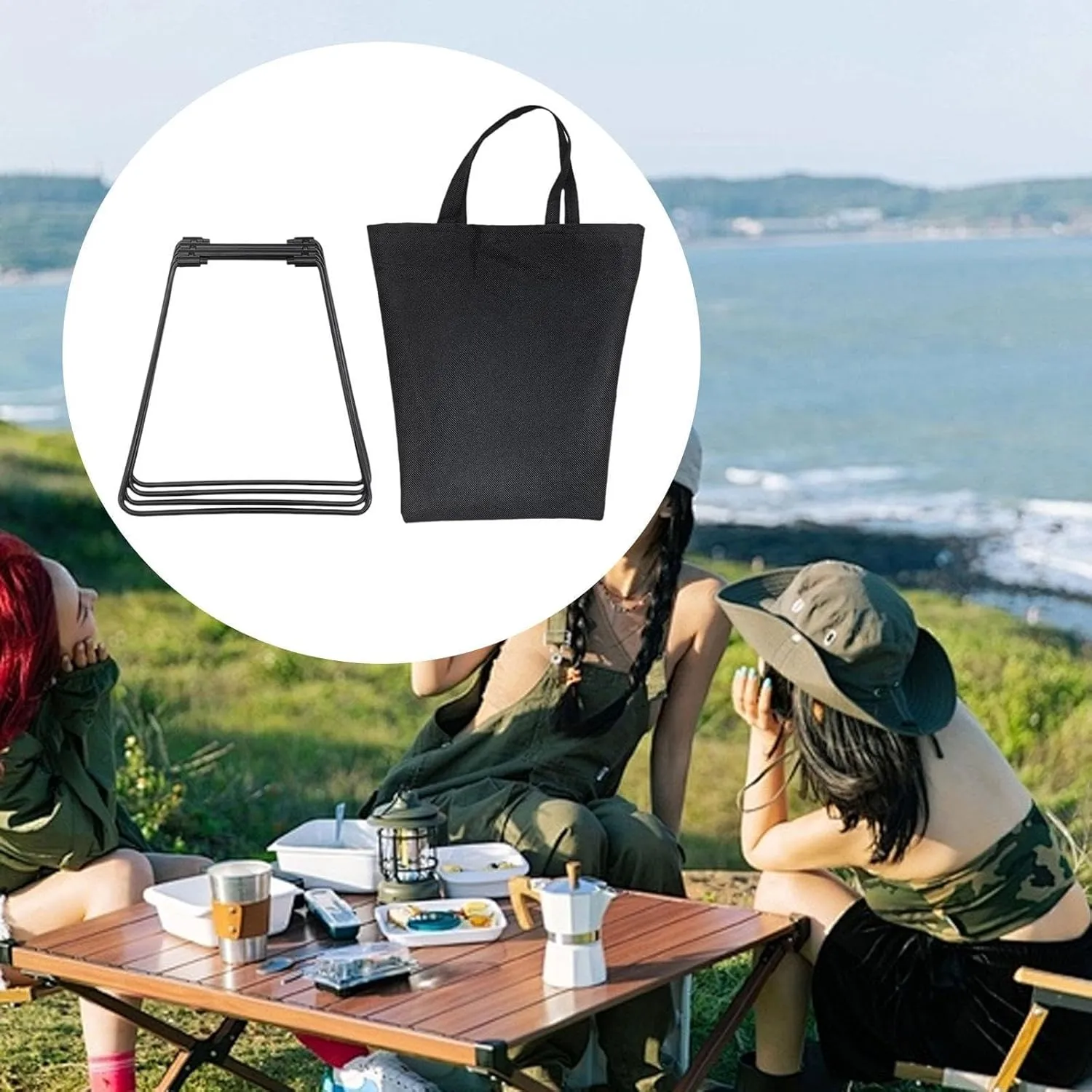 Folding Cooler Stand, Stand Rack Foldable Ice Chest Shelf Lightweight Luggage Rack Ice Box Holder for Outdoor Hiking Patio