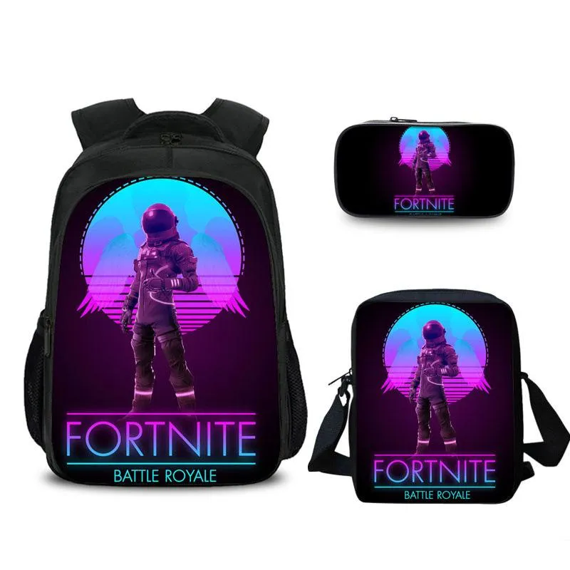 FORTNITE estojo Student pencil case Han edition cartoon children pencil bag School bag Backpack