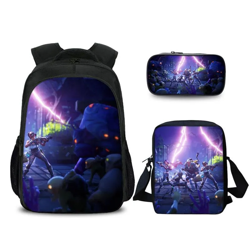 FORTNITE estojo Student pencil case Han edition cartoon children pencil bag School bag Backpack