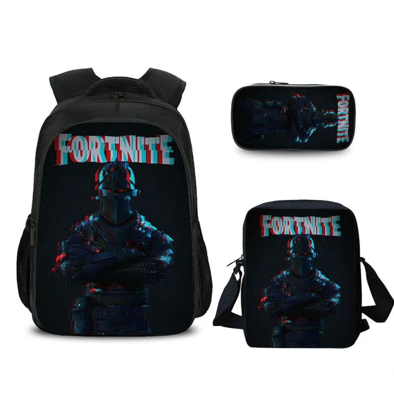 FORTNITE estojo Student pencil case Han edition cartoon children pencil bag School bag Backpack