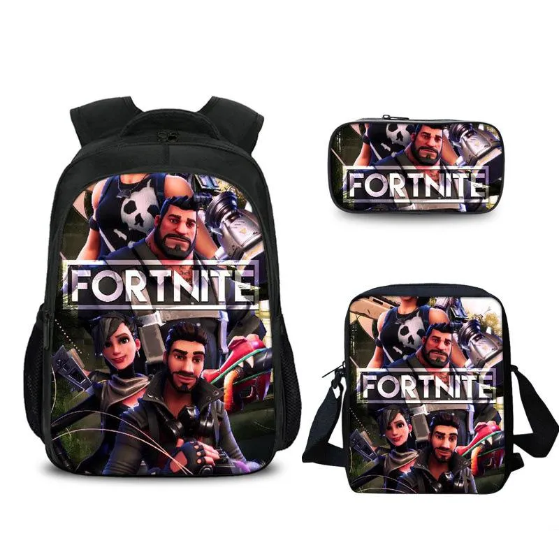 FORTNITE estojo Student pencil case Han edition cartoon children pencil bag School bag Backpack
