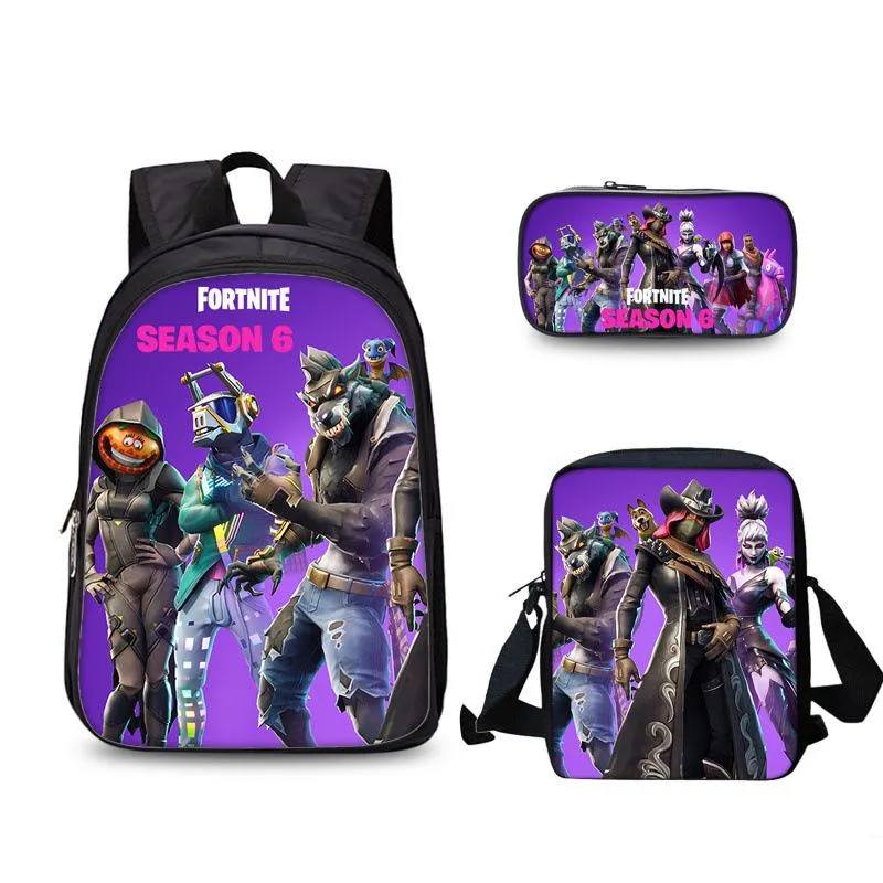 FORTNITE estojo Student pencil case Han edition cartoon children pencil bag School bag Backpack