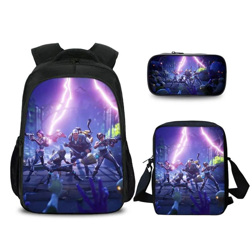FORTNITE estojo Student pencil case Han edition cartoon children pencil bag School bag Backpack