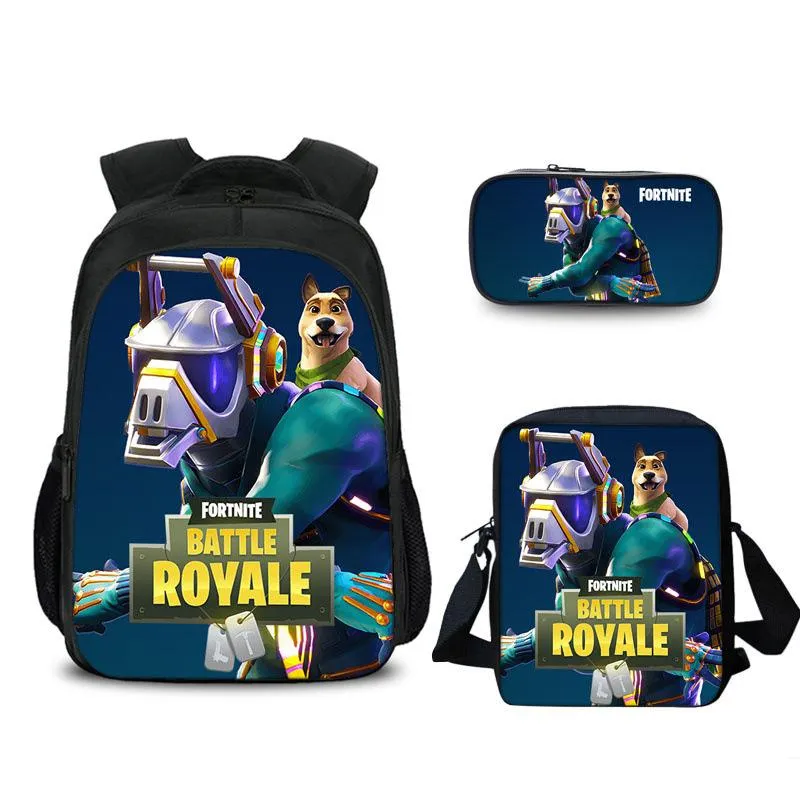 FORTNITE estojo Student pencil case Han edition cartoon children pencil bag School bag Backpack