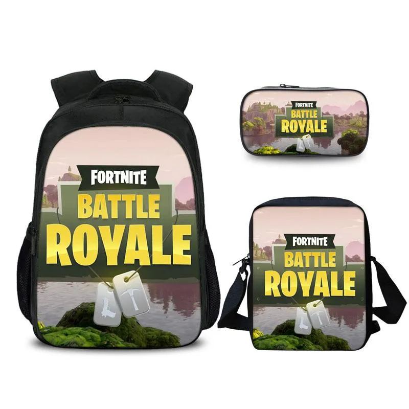 FORTNITE estojo Student pencil case Han edition cartoon children pencil bag School bag Backpack