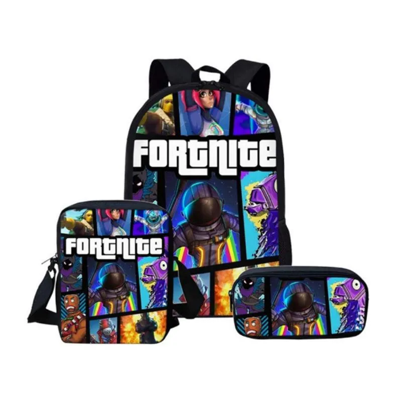 FORTNITE estojo Student pencil case Han edition cartoon children pencil bag School bag Backpack