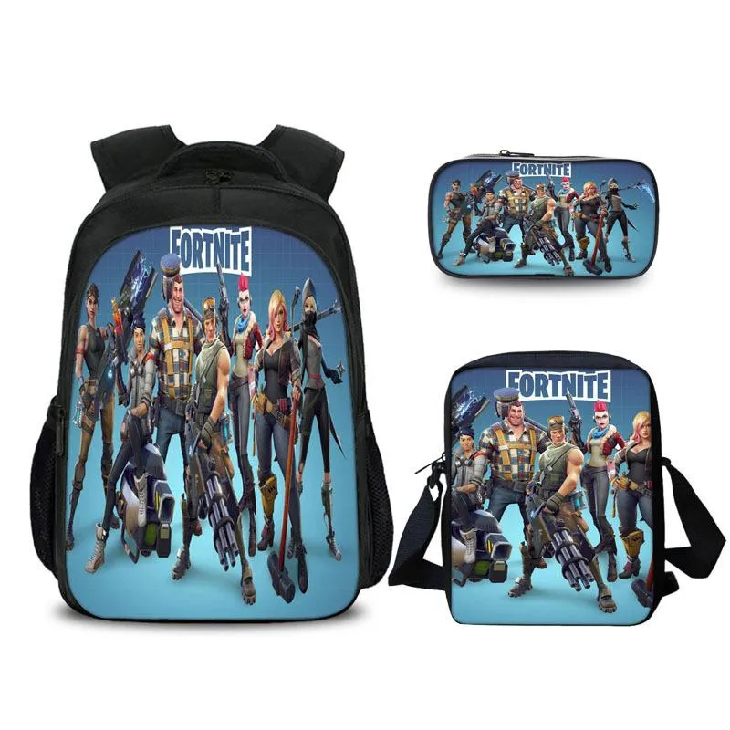 FORTNITE estojo Student pencil case Han edition cartoon children pencil bag School bag Backpack