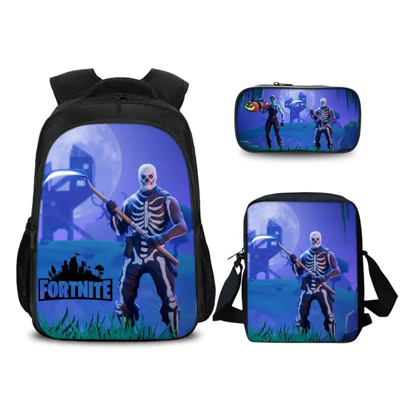 FORTNITE estojo Student pencil case Han edition cartoon children pencil bag School bag Backpack