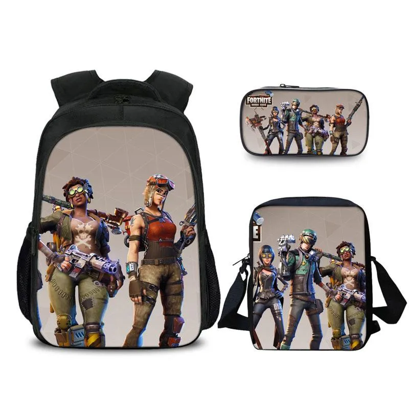 FORTNITE estojo Student pencil case Han edition cartoon children pencil bag School bag Backpack