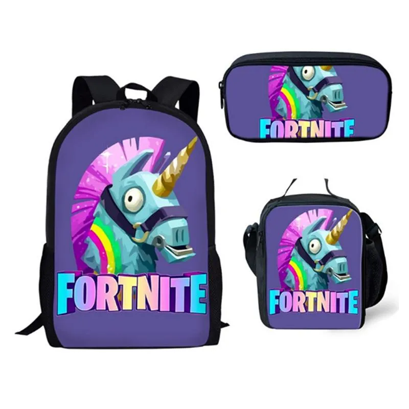 FORTNITE estojo Student pencil case Han edition cartoon children pencil bag School bag Backpack