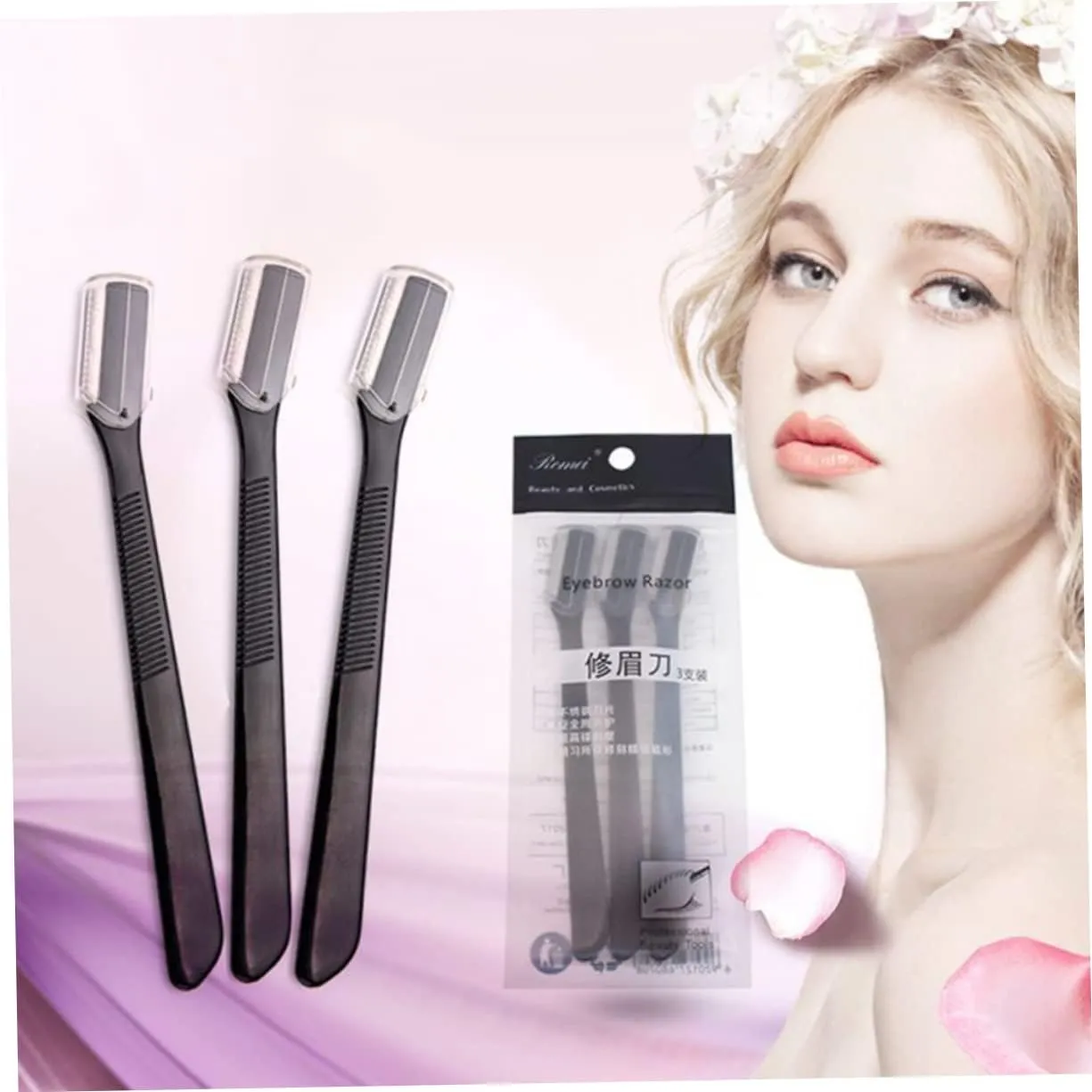 FRCOLOR 36pcs Safety Eyebrow Trimmers Multi-Function for Eyebrow Shaping Lightweight Makeup Accessories for and Travel Convenience