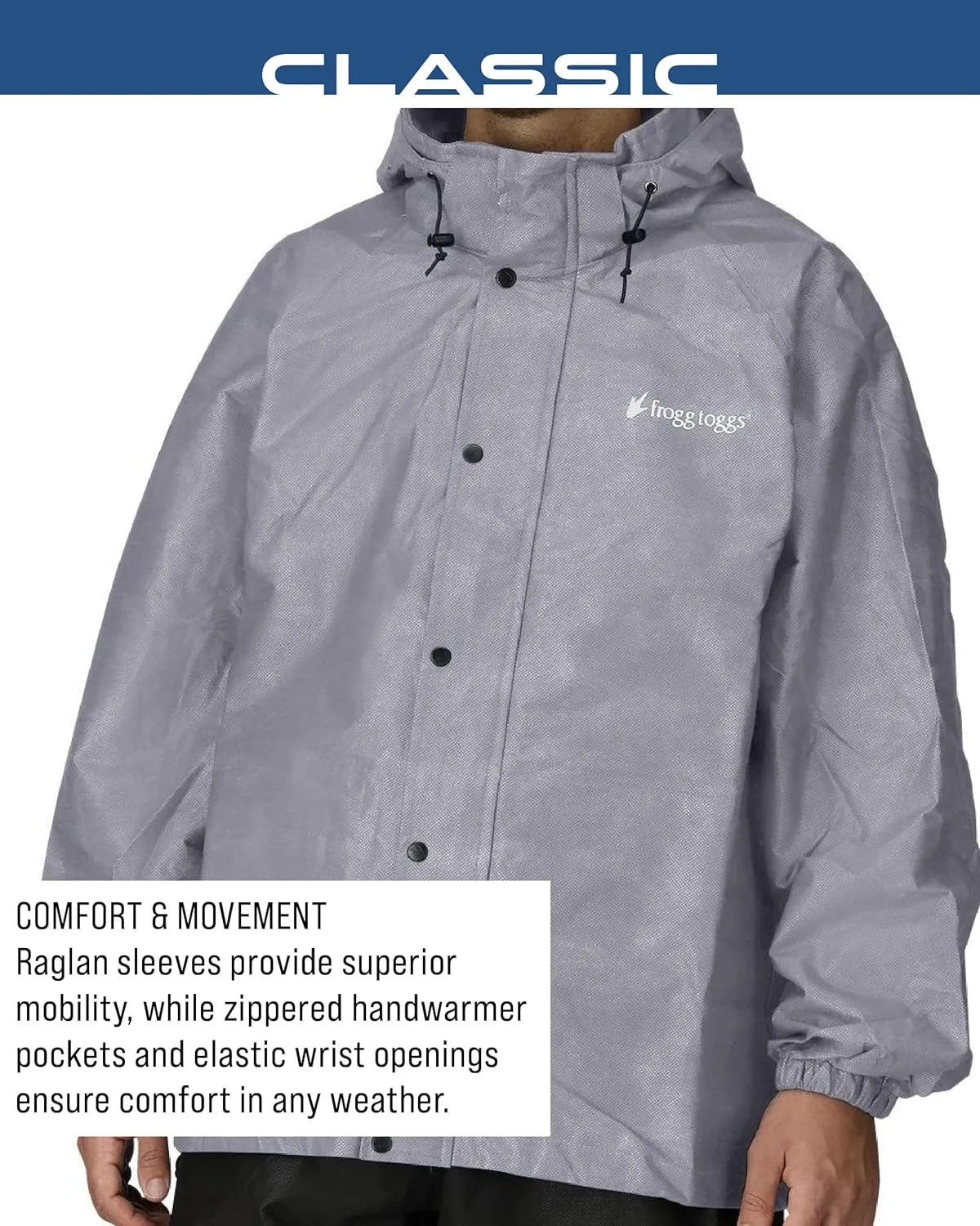 FROGG TOGGS Men's Classic Pro Action Waterproof Breathable Rain Jacket