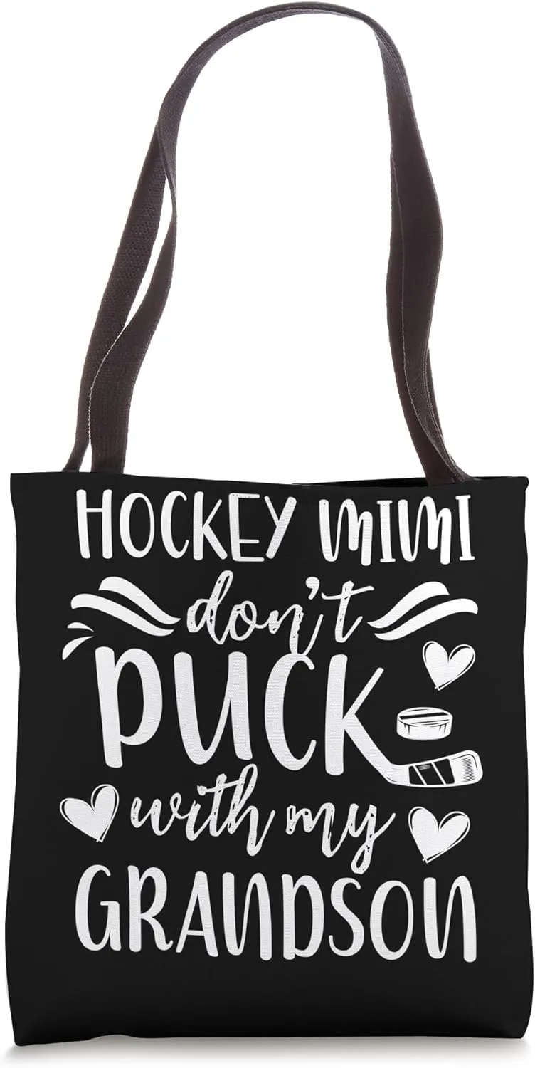 Funny Hockey Mimi Grandma Mimi Of A Hockey Player Tote Bag