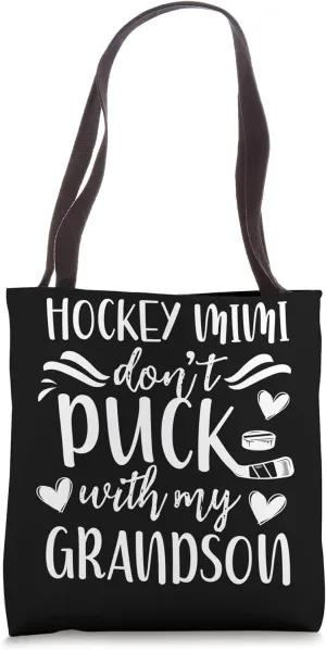 Funny Hockey Mimi Grandma Mimi Of A Hockey Player Tote Bag