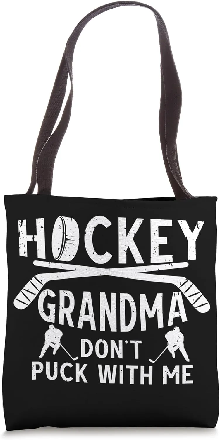 Funny Ice Hockey Grandma Of A Hockey Player Grandmother Tote Bag