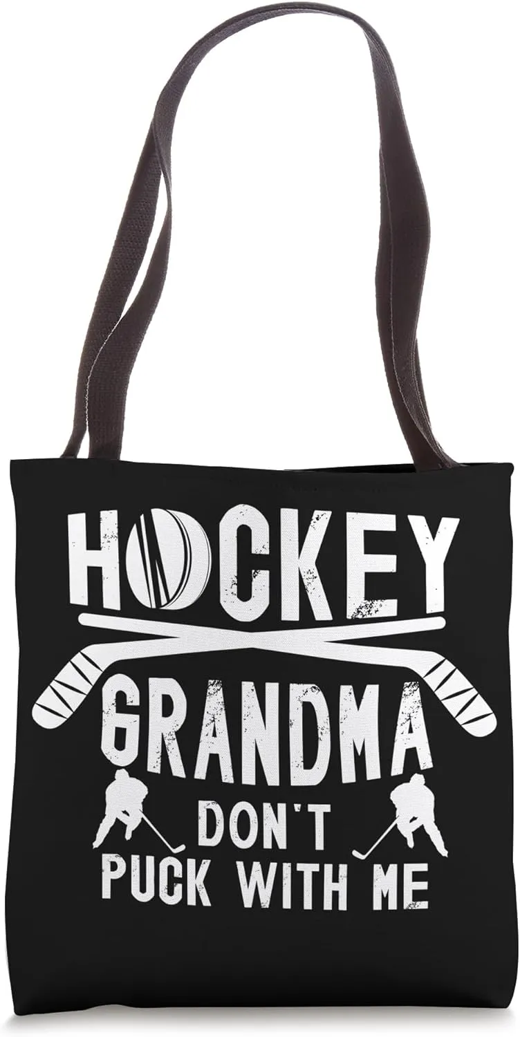 Funny Ice Hockey Grandma Of A Hockey Player Grandmother Tote Bag