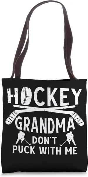 Funny Ice Hockey Grandma Of A Hockey Player Grandmother Tote Bag