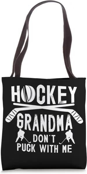 Funny Ice Hockey Grandma Of A Hockey Player Grandmother Tote Bag