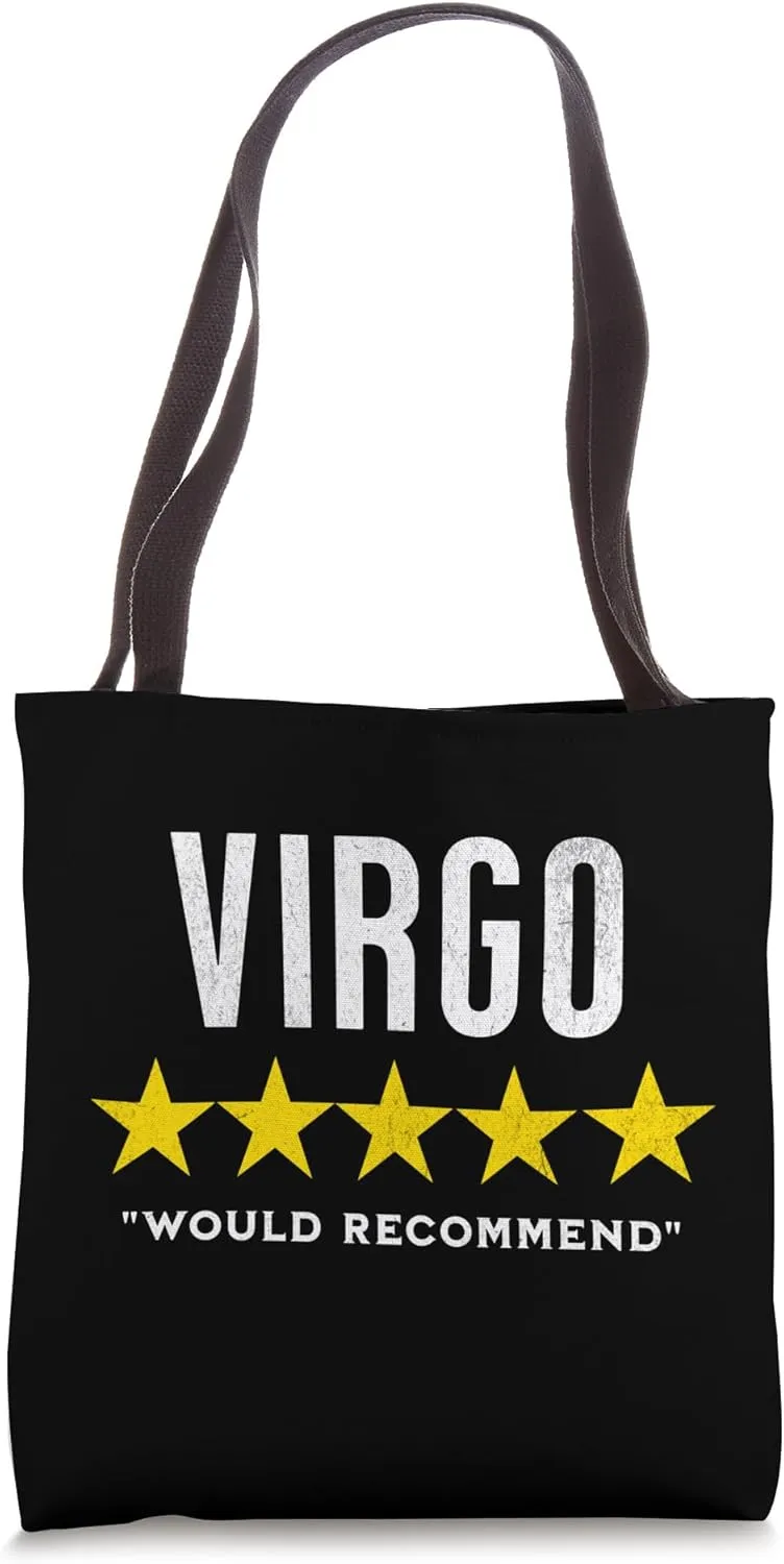 Funny star rating & Criticism of zodiac sign Virgo Tote Bag