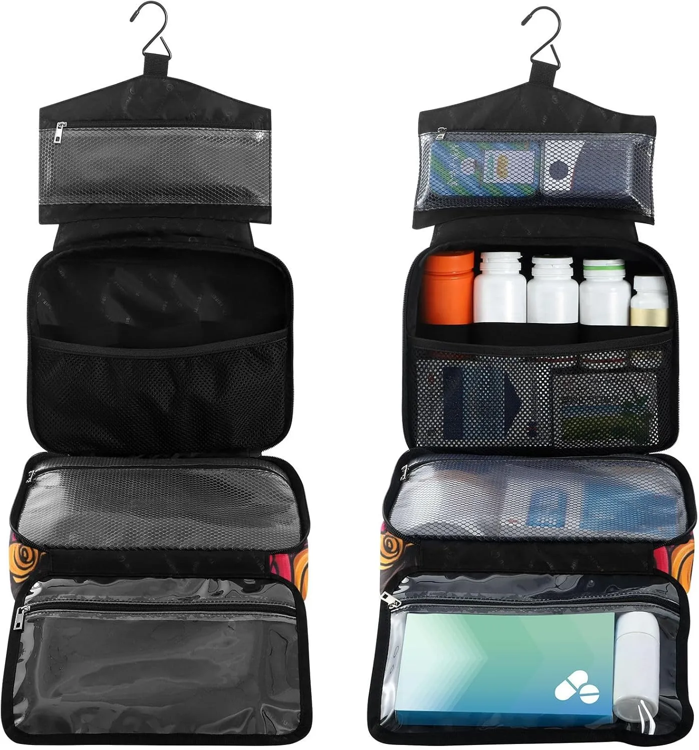 Fustylead Beautiful Catrina with Roses in Hair Large Medical Storage Bag with Zipper Empty First Aid Bag Trauma Kit for Traveling Hiking Camping Backpacking