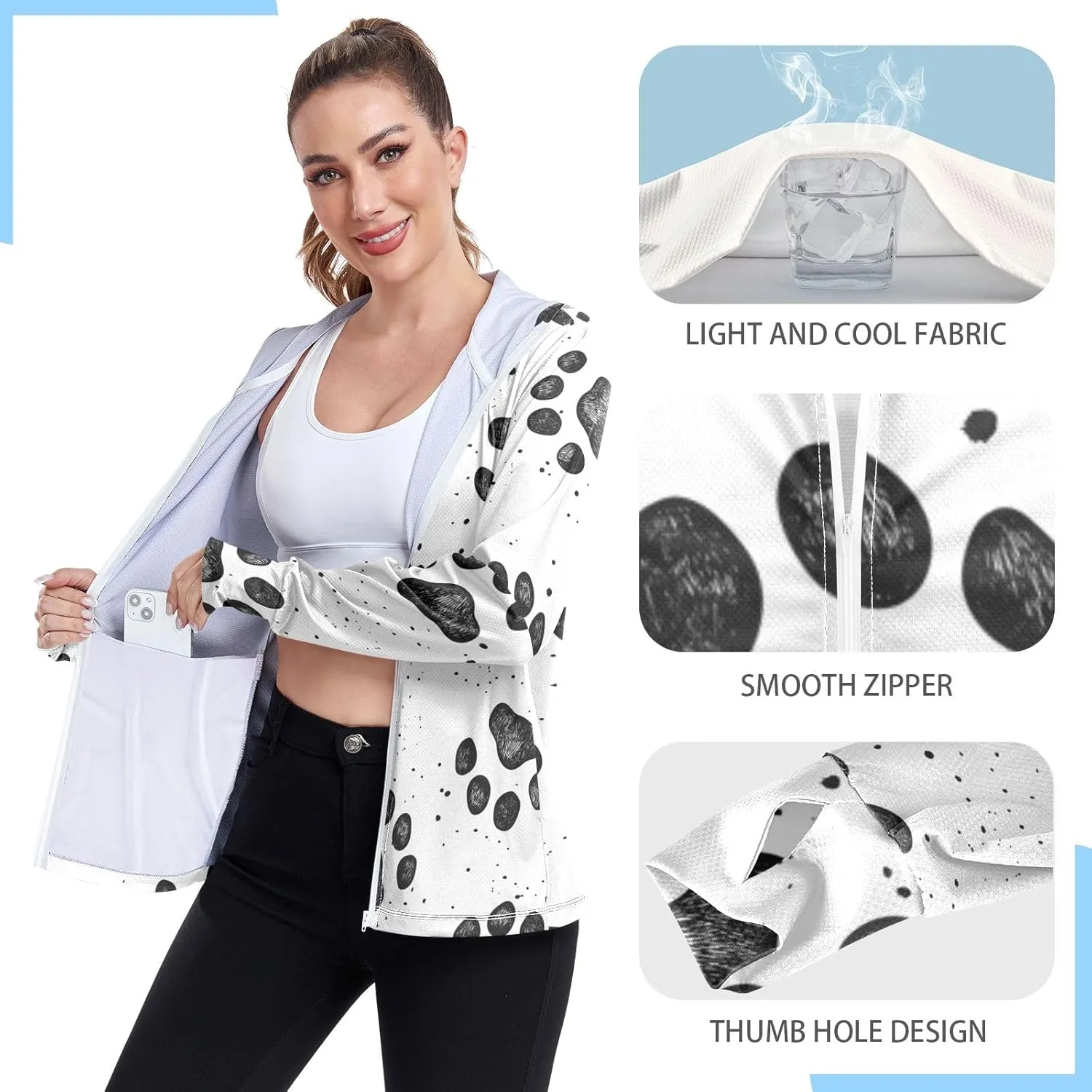 GAIGEO Colorful Palms Leaves Women Jacket UPF 50  Lightweight Summer Jacket Women, Breathable Fabric, S