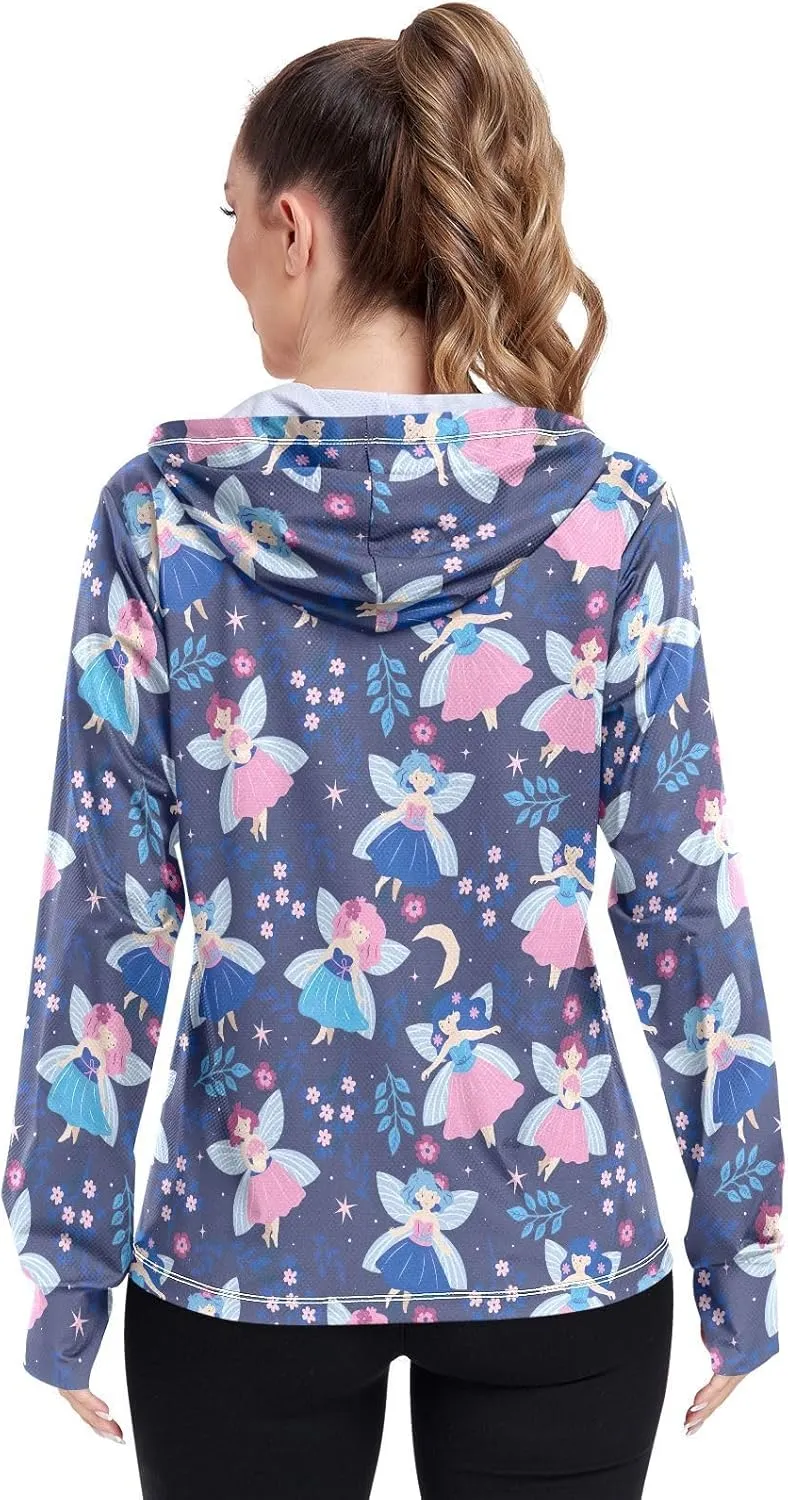 GAIGEO Colorful Pineapple Tropical Leaf Women Jacket UPF 50  Summer Jacket Women, Cooling and Lightweight, S