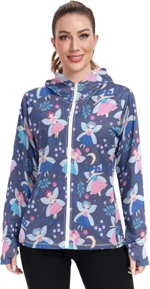 GAIGEO Colorful Pineapple Tropical Leaf Women Jacket UPF 50  Summer Jacket Women, Cooling and Lightweight, S
