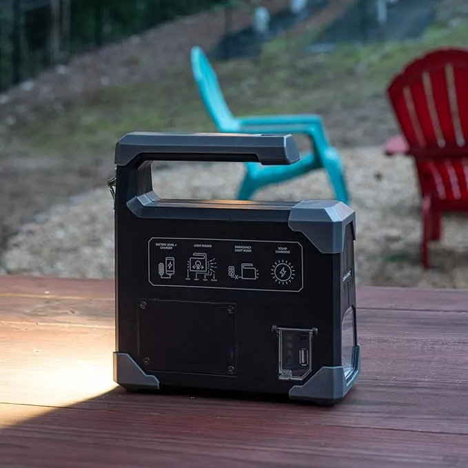 GAMA SONIC Solar-Powered Emergency Flashlight and Camping Lantern with USB Charging Port, 1000 Lumens