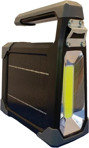 GAMA SONIC Solar-Powered Emergency Flashlight and Camping Lantern with USB Charging Port, 1000 Lumens
