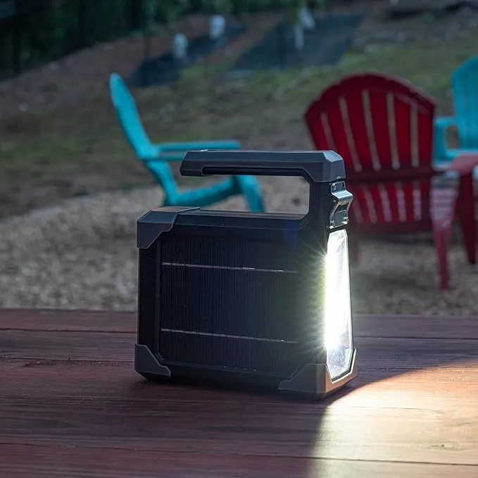 GAMA SONIC Solar-Powered Emergency Flashlight and Camping Lantern with USB Charging Port, 1000 Lumens