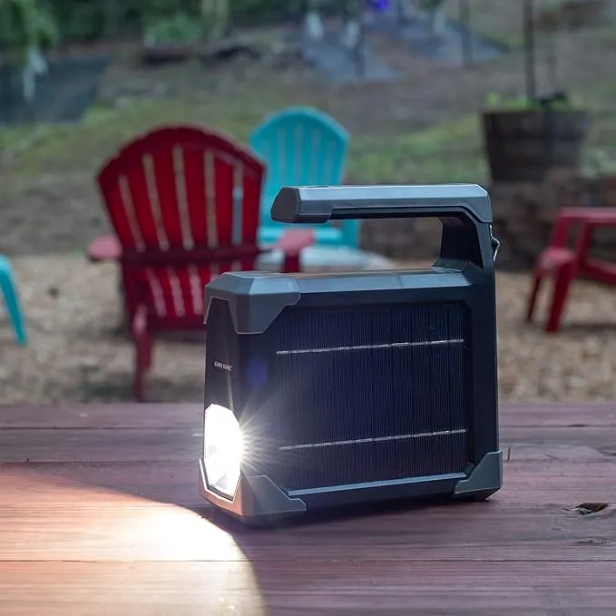 GAMA SONIC Solar-Powered Emergency Flashlight and Camping Lantern with USB Charging Port, 1000 Lumens