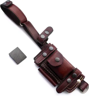 GCS Custom Handmade Sheath for Hunting Knife Survival Knife Bowie Fixed Blade Knives Left Hand Cross Draw Sheath for Men GCS190