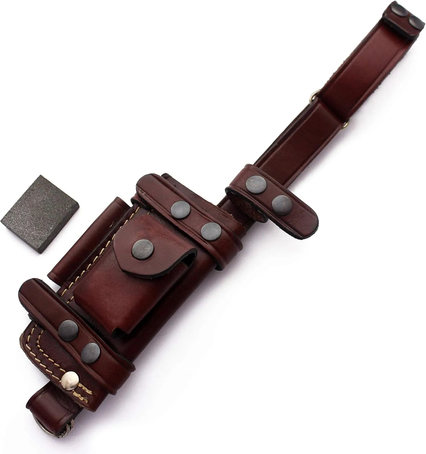 GCS Custom Handmade Sheath for Hunting Knife Survival Knife Bowie Fixed Blade Knives Left Hand Cross Draw Sheath for Men GCS190