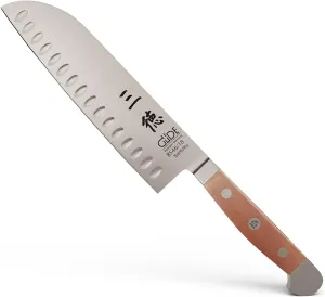 Güde Alpha Pear Series Hand Forged/Sharpened Santoku Knife, 7-in - Ice Hardened Steel - Made in Solingen, Germany Since 1910