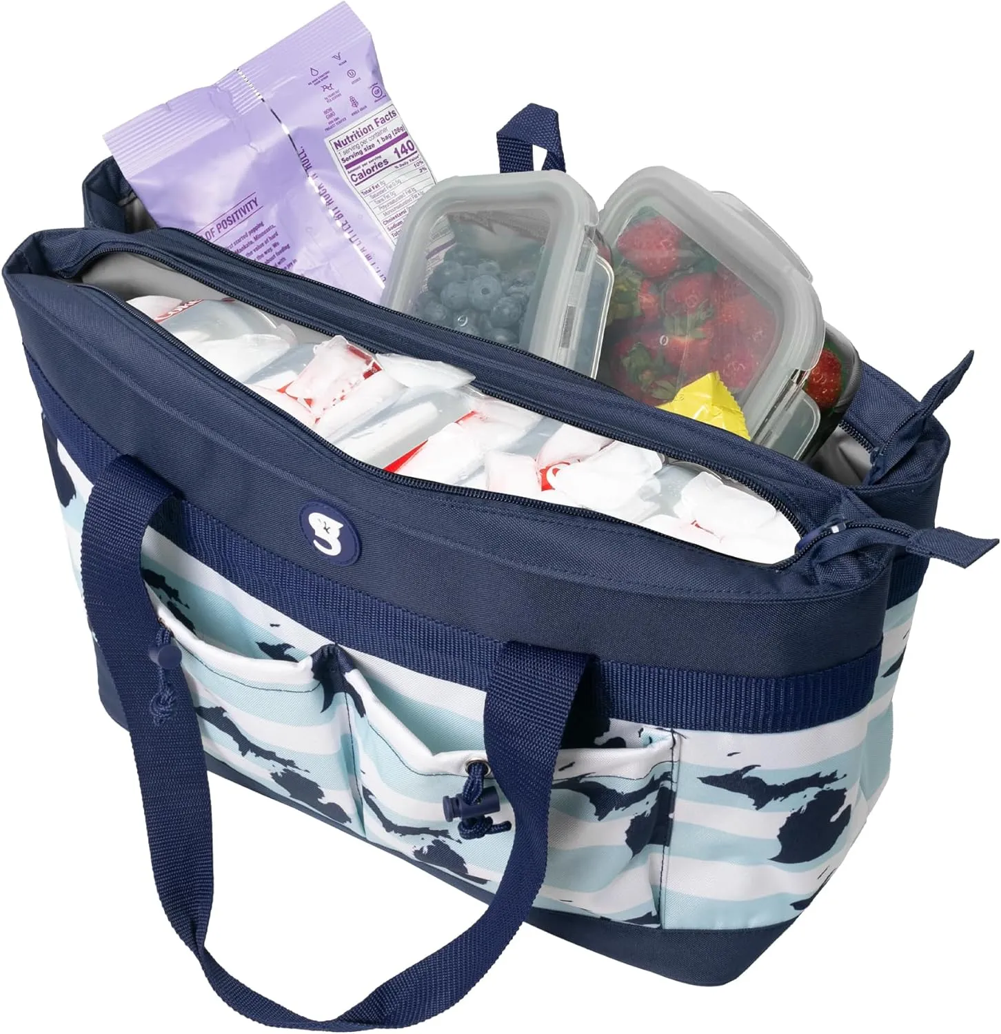 geckobrands 2 Compartment Tote Cooler – Durable, Leak-Proof Insulated Cooler Bag for Food and Drinks